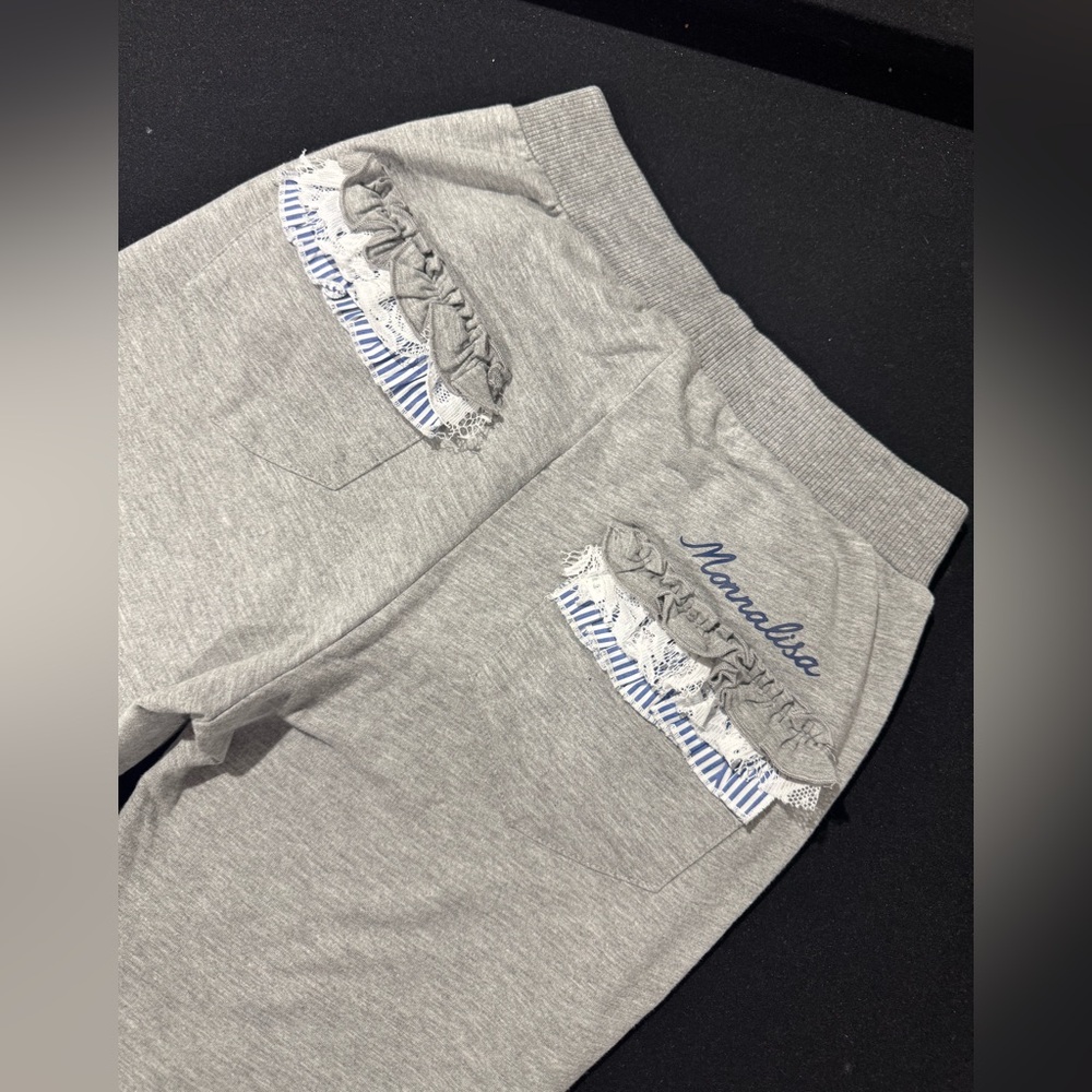 MonnaLisa Light Gray Kids Joggers - Picture 3 of 4